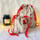 Thumbnail: Red Gnome Print Gift Bag - Christmas Stocking Bag (Large)