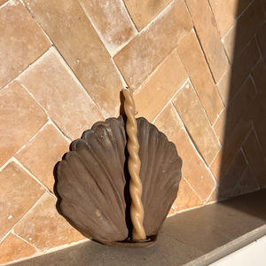 Shell candle sconce