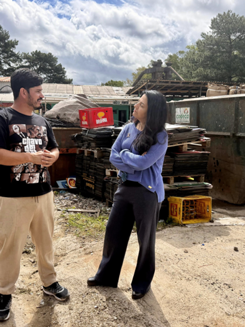 Vereadora Marisol Santos visita a Cooperativa de Reciclagem Paz e Bem