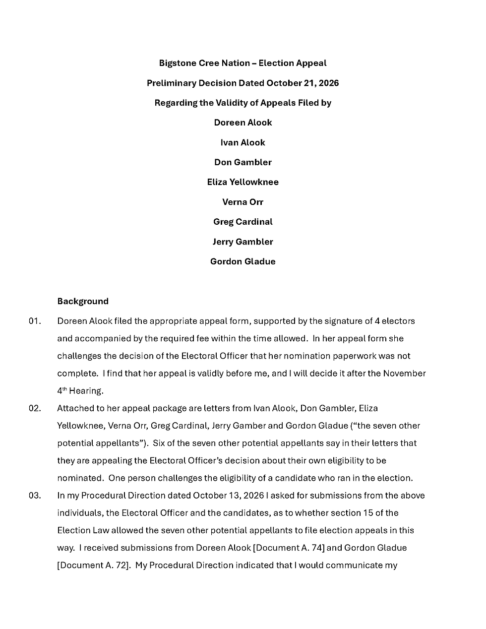 D. Alook Appeal 2026_ Preliminary DecisionOct 21, 2026_Page_1