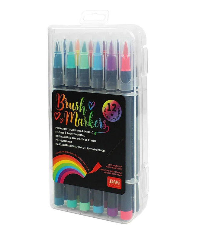 LEGAMI BRUSH MARKERS DE PUNTA PINCEL (12 UNID)