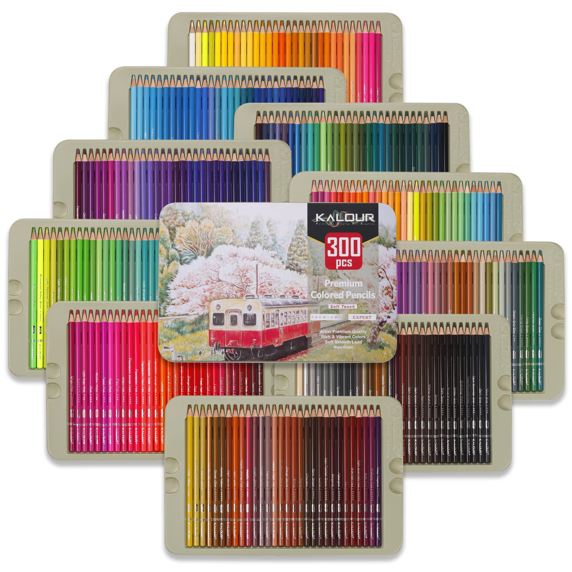KALOUR CAJA DE CRAYONES (300 UNID) PROFESIONALES
