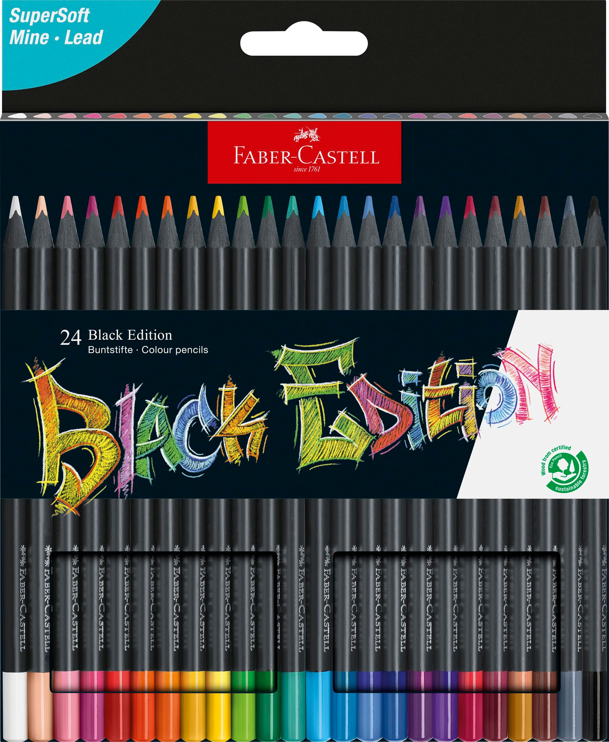 FABER- CASTELL (24 UNID) CRAYONES BLACK EDITION