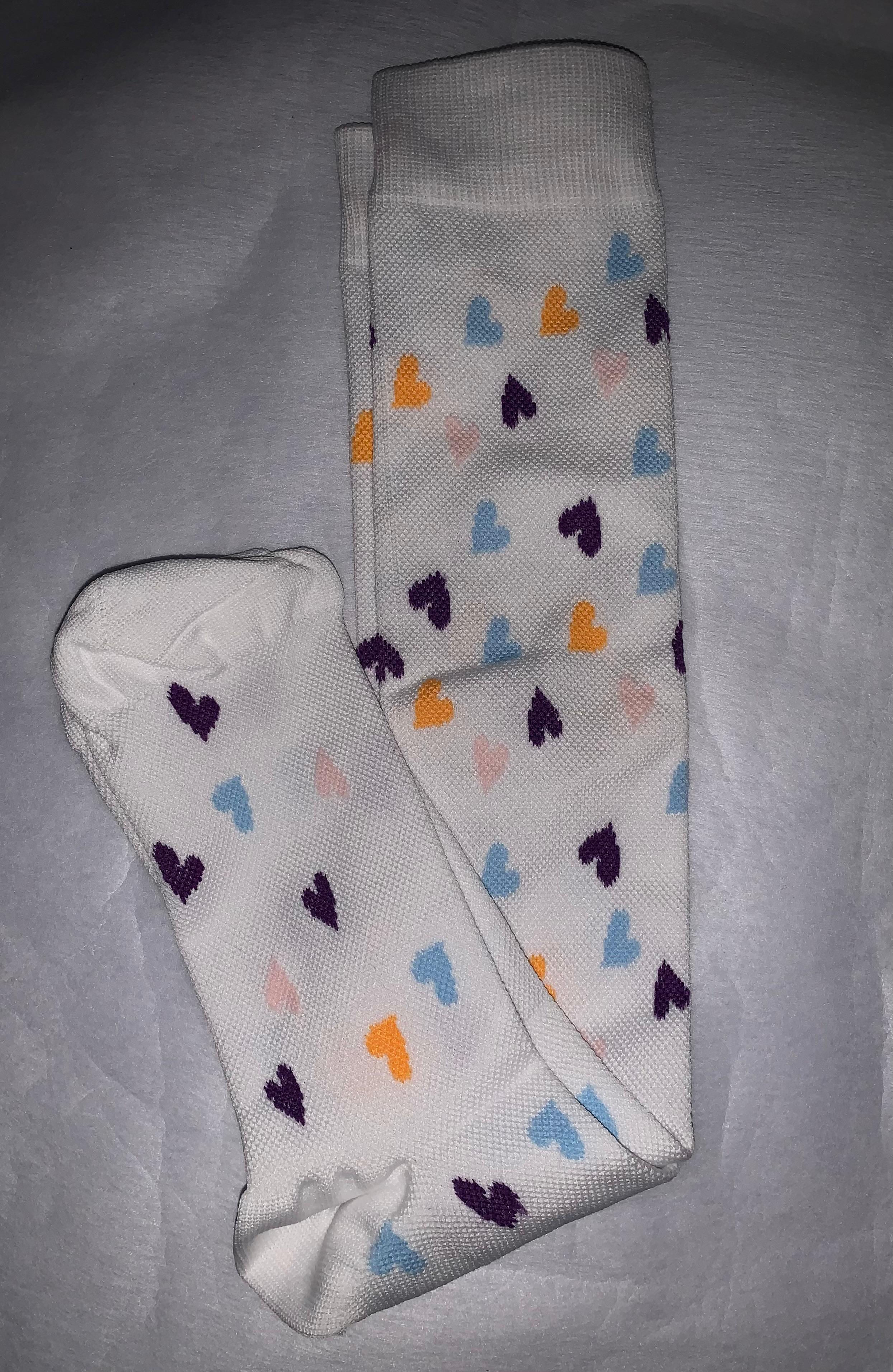 Media Blanca Corazones 7SM8-15 🔖