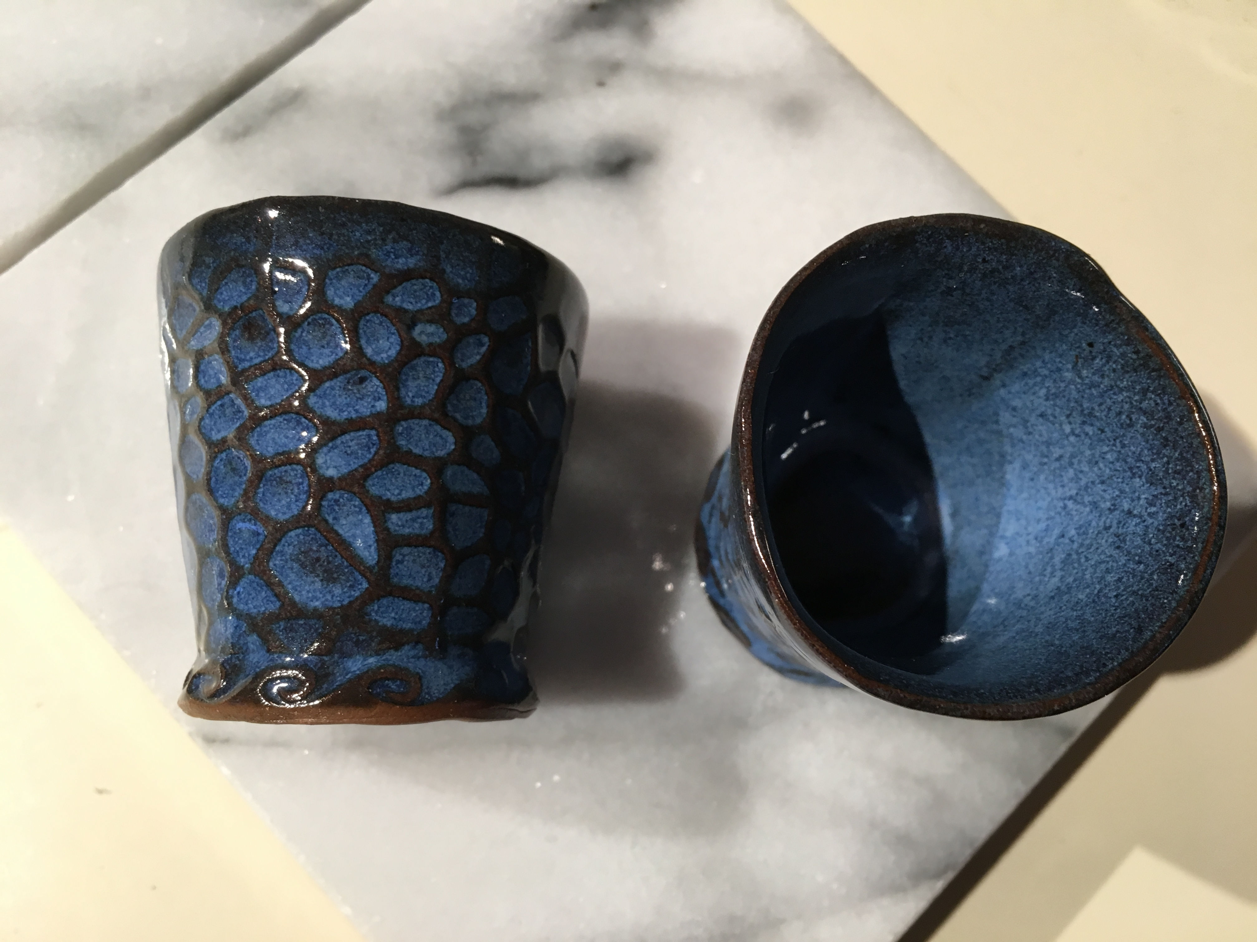 Shot Glass -Indigo Dragon Egg