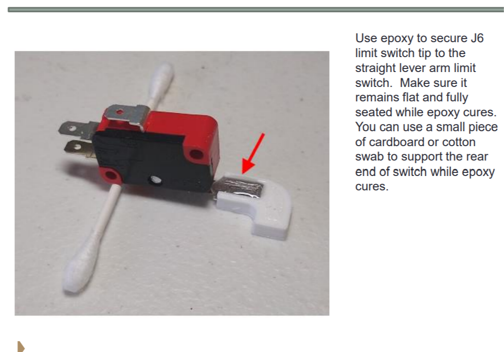 J6 Limit Switch Tip content media