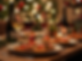 A-festive-table-setting-with-tapas,-wine,-and-holiday-decorations-creates-a-warm-atmospher