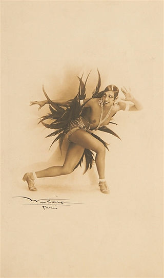 Atriz e cantora norte-americana/francesa Josephine Baker, Folie Bergère, Walery, ca.1927