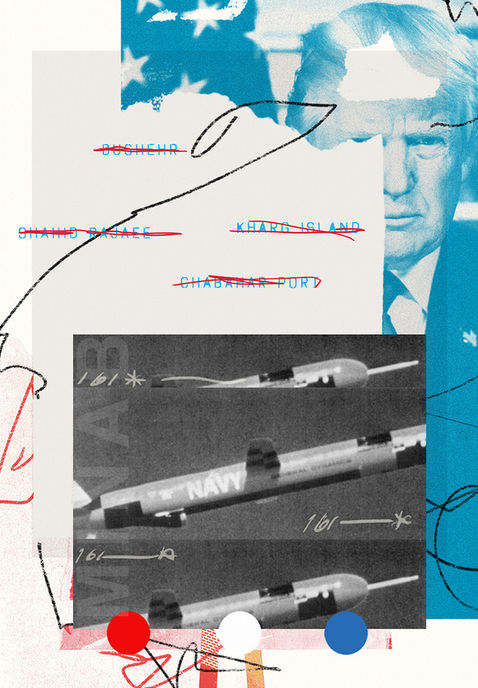 Editorial Illustration about the war between Iran and America, where American strikes took place including a girls’ primary school in Minab