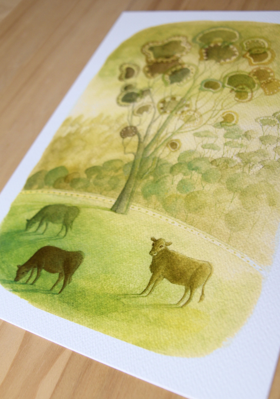 Thumbnail: Gum Tree on the Australian Farm - Giclée Art Prints