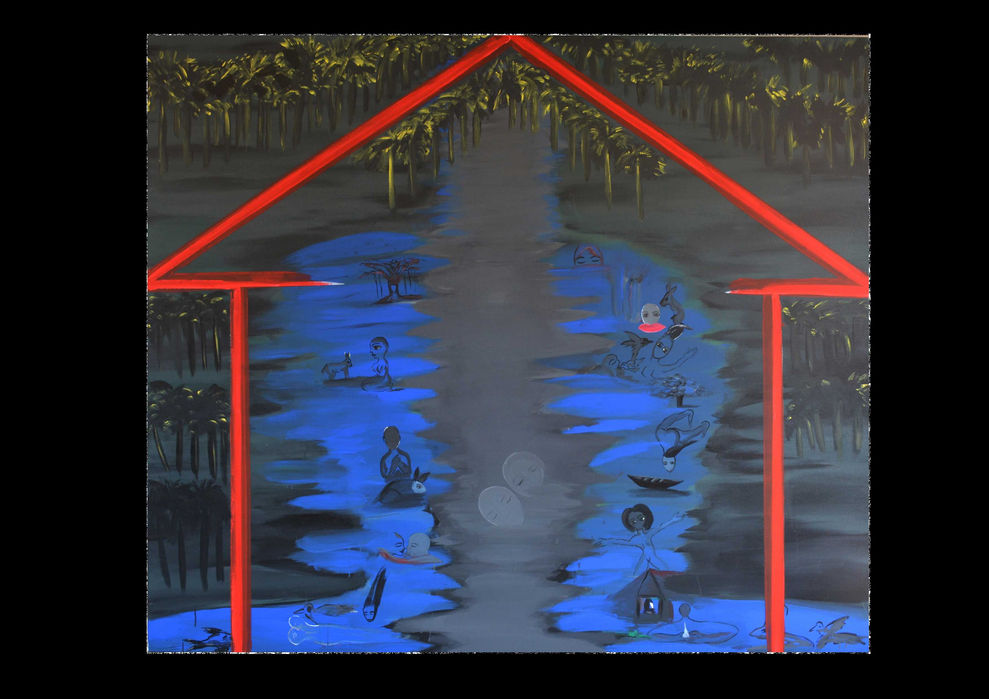 Sanjeev Sinha Artwork Life Without Secrets collection acrylic on canvas