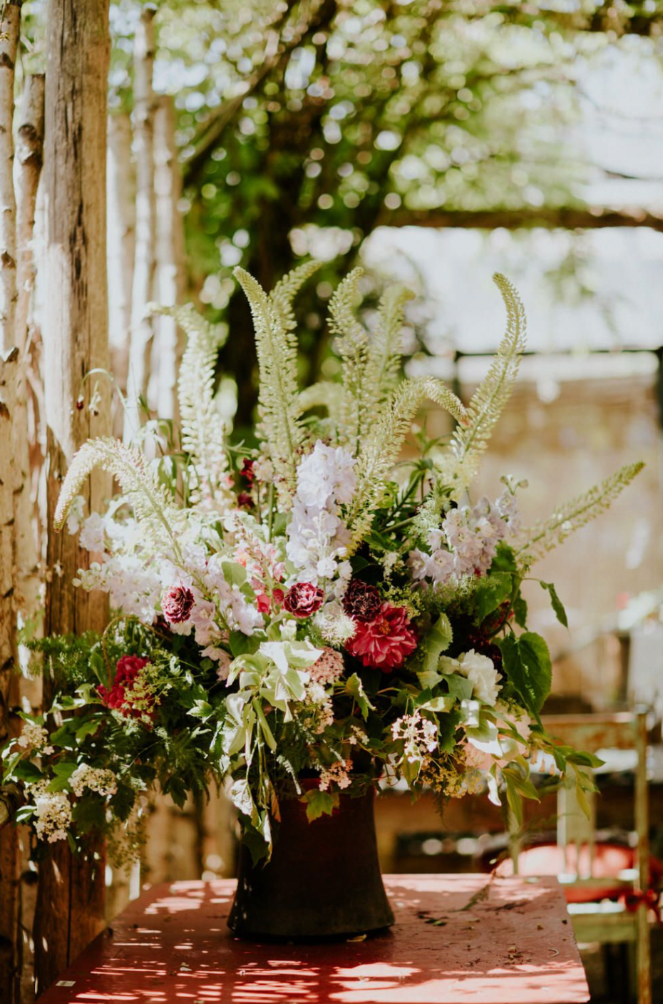 Luxury English Wedding Floral Arrangement with Exotic Flowers