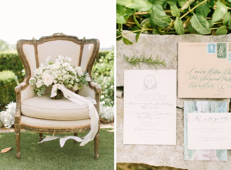 wedding stationery flatly with bespoke blue design