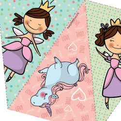 יום הולדת פיות - דגלים לקישוט