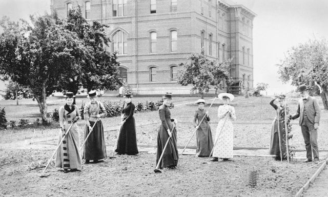 Photo Courtesy of Oregon State University Collections and archives - Women breaking ground