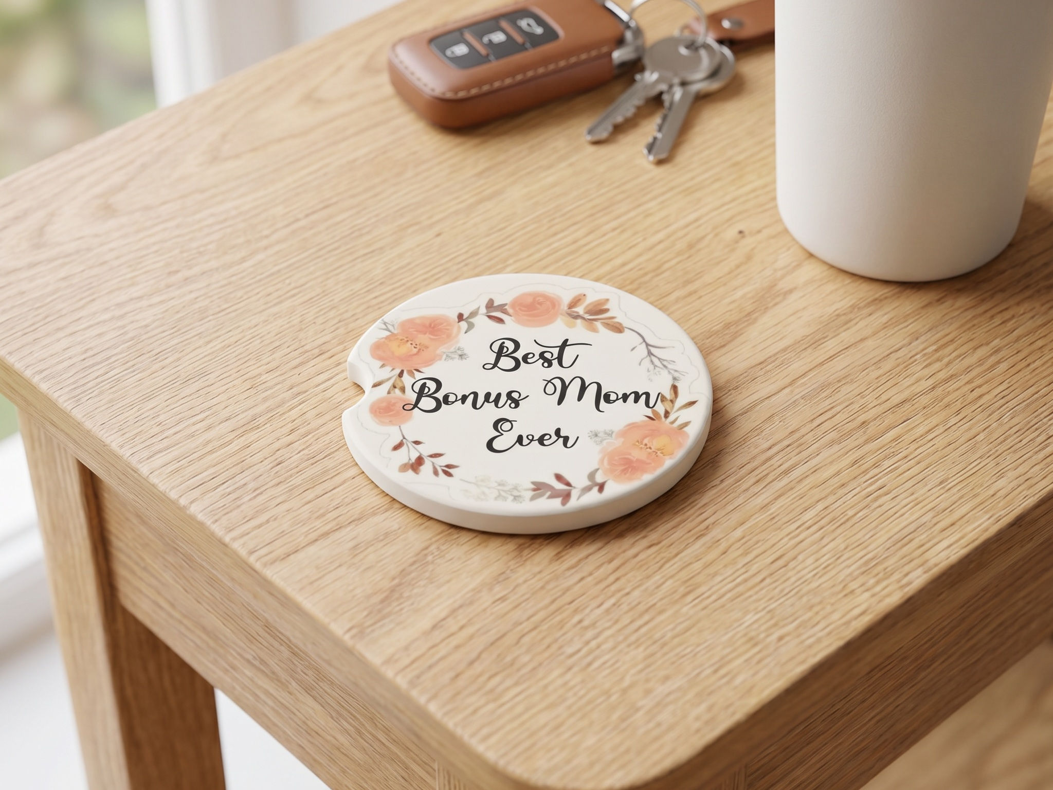 Best Bonus Mom Car Coaster