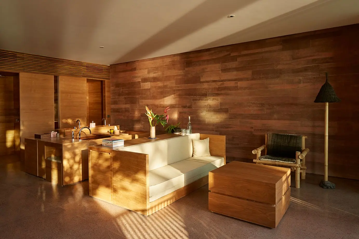 Cozy lights shining through the window