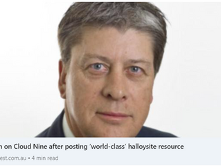 Latin on Cloud Nine after posting ‘world-class’ halloysite resource