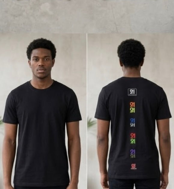"91 spine t-shirt black (210 gsm) 100% cotton