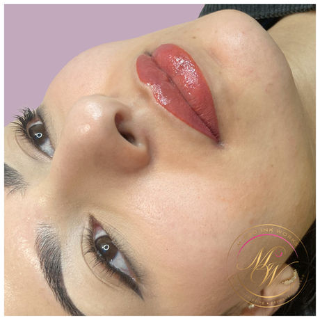 Lip Blush permanent makeup, lip tattoo, permanent lipstick tattoo result in Richmond, lip semi permanent colour, tattoo lipstick, permanent lipstick near Chiswick, specialist lip tattoo for old skin, mature skin lip tattoo, natural looking lip tattoo for older women, permanent lip liner, lip outline tattoo, permanent lip definition colour, lip microblading, lip natural tattoo, naturally looking lip tattoo near Kew and Richmond, Richmond permanent makeup specialist, before and after lip tattoo blush, healed results after one session of lip tattoo, final results after lip permanent makeup