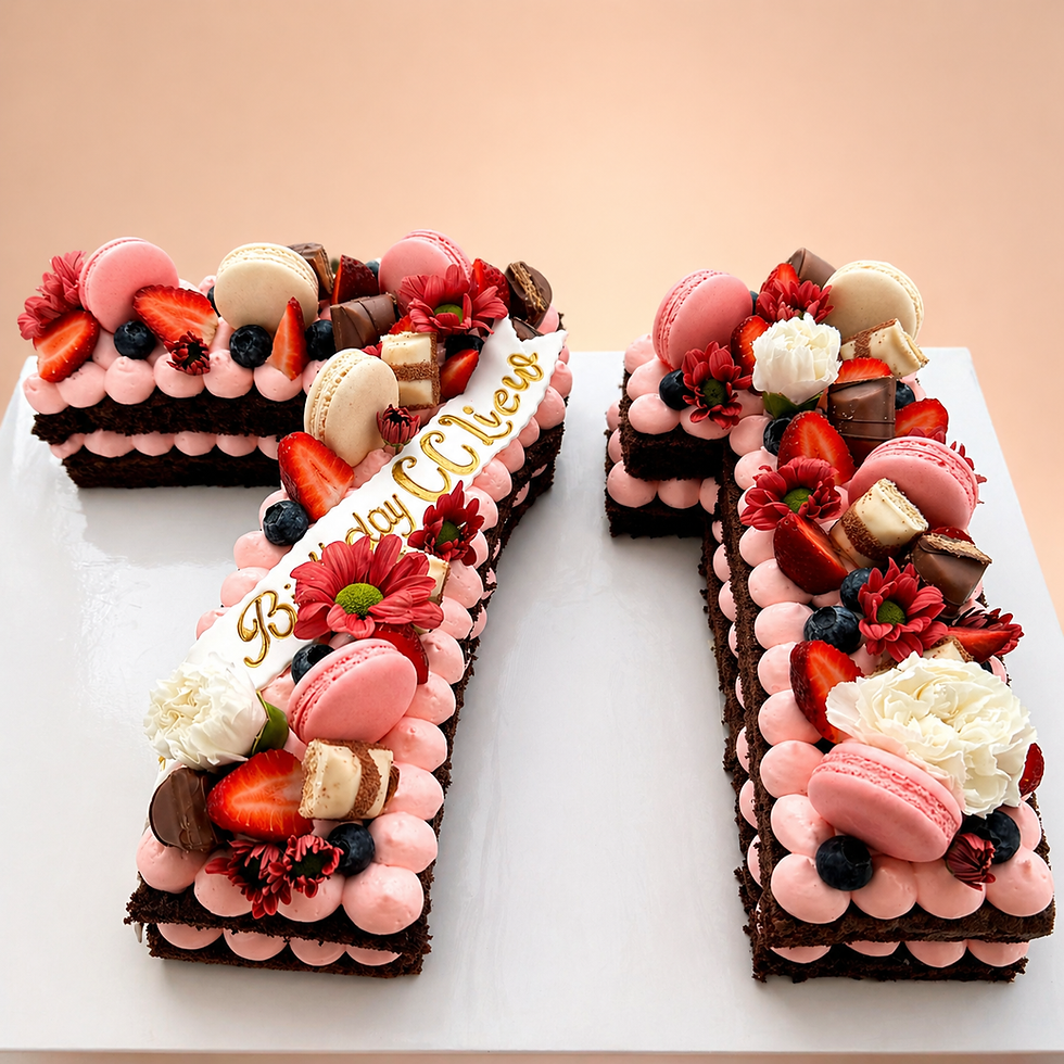 Thumbnail: Number Cake / Monogram Cake (double-digit number)