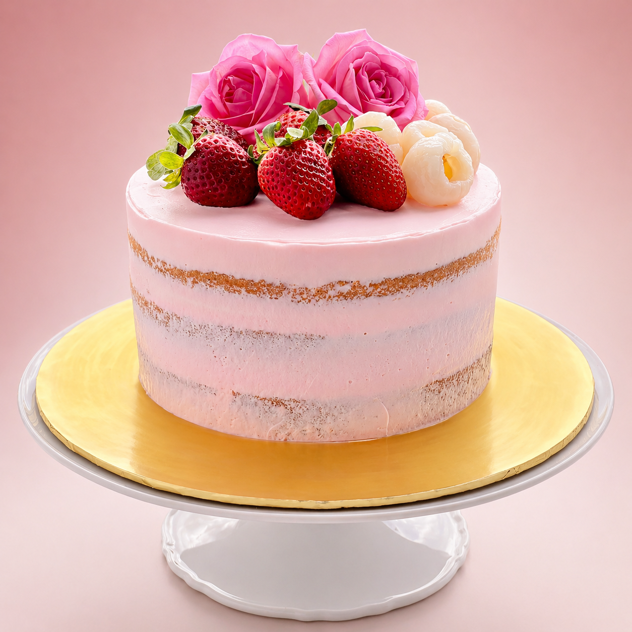 Lychee & Strawberry Cake 