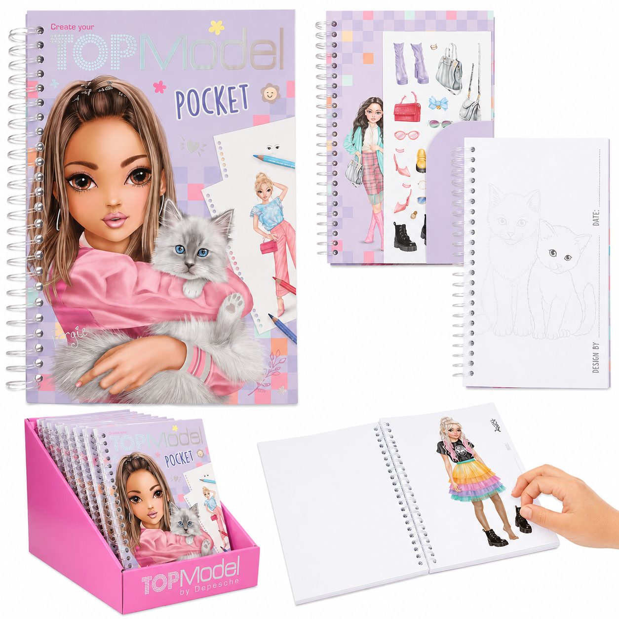 TOPModel - Pocket cuaderno pequeño para colorear