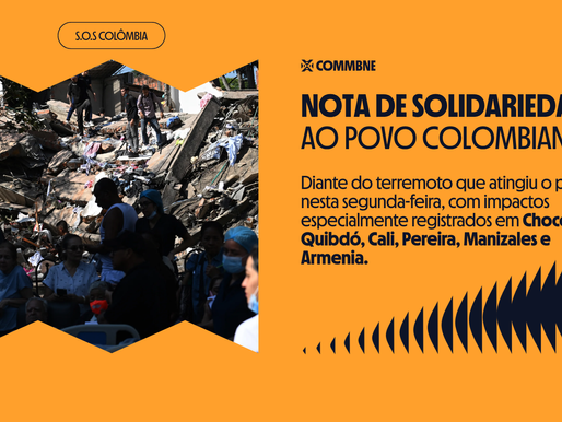 NOTA DE SOLIDARIEDADE AO POVO COLOMBIANO