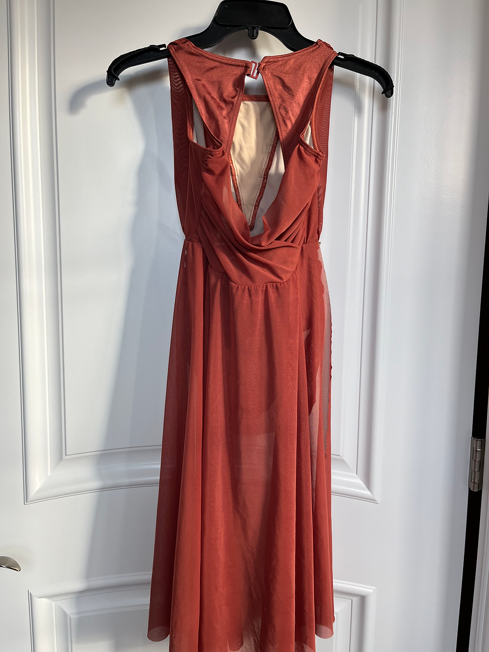 Thumbnail: Maroon Dress with Mesh Skirt