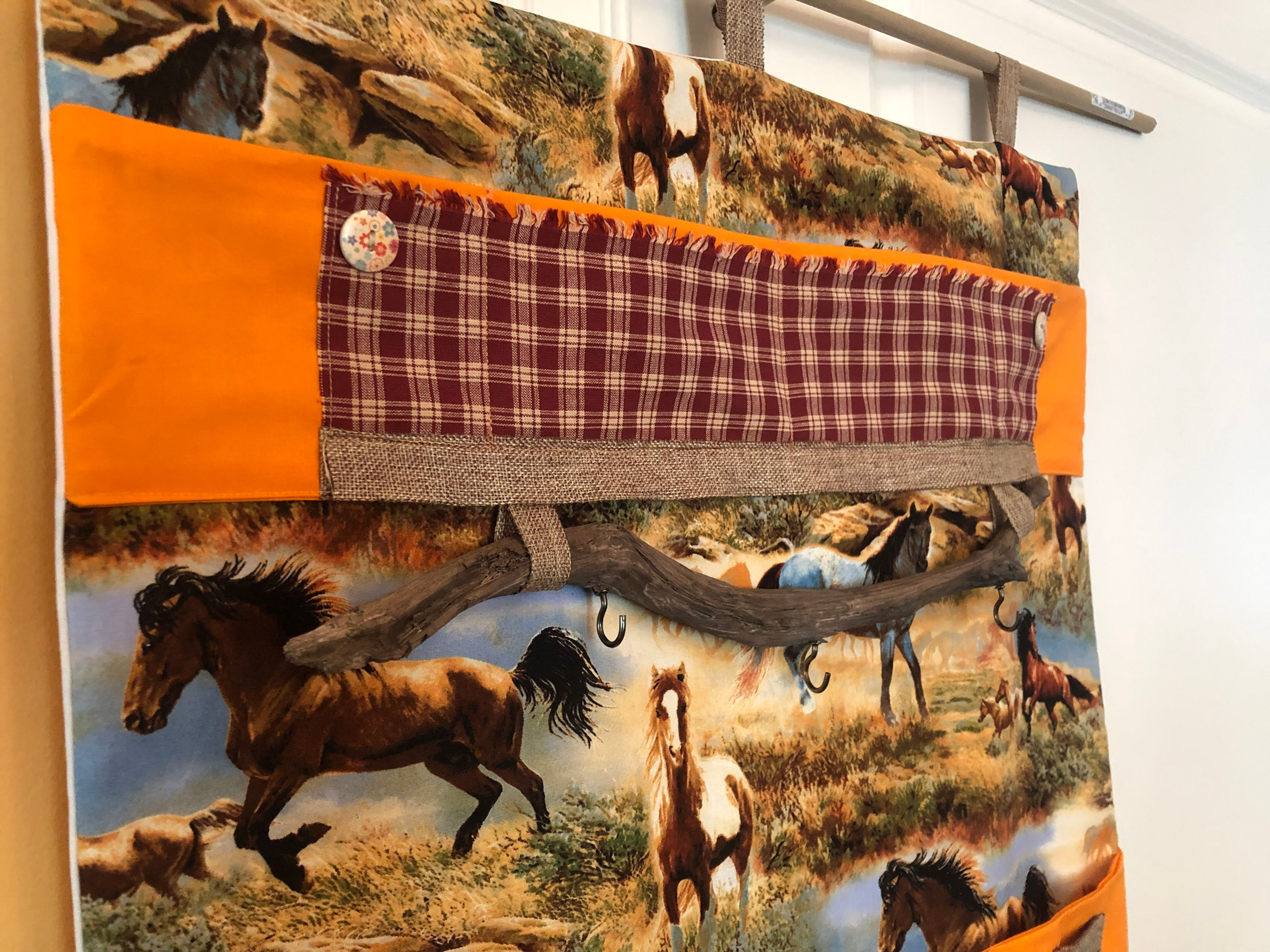 "Wild Horses" Wall Organizer and Key Holder