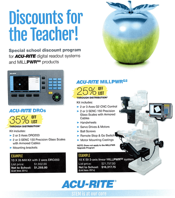 ACU-RITE-DISCOUNTS FOR TEACHERS