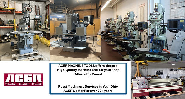 ACER offers the ever popular E-Mills, Lathes, Bed Mills and more