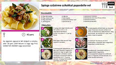 Spárga szűzérme csíkokkal papardelle-vel