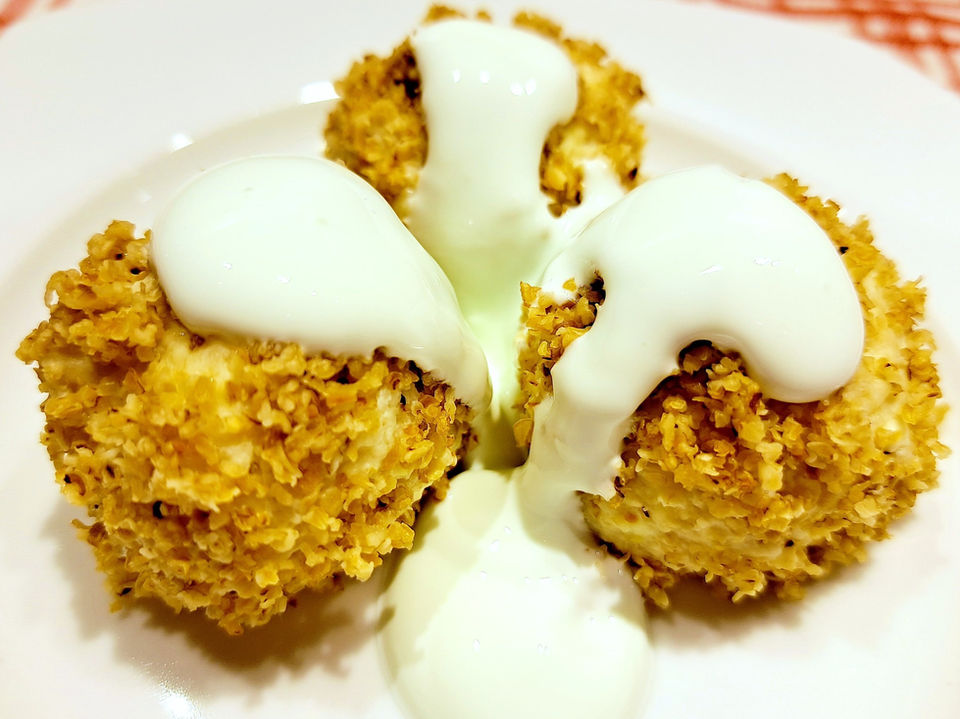 Zabkorpa túrógombóc marcipán tejföl