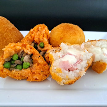 arancini, rizs, rántott