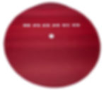 Thumbnail: Classic Red industry-grade vinyl 60th Anniversary 6th Gen Bronco tire cover with white print.