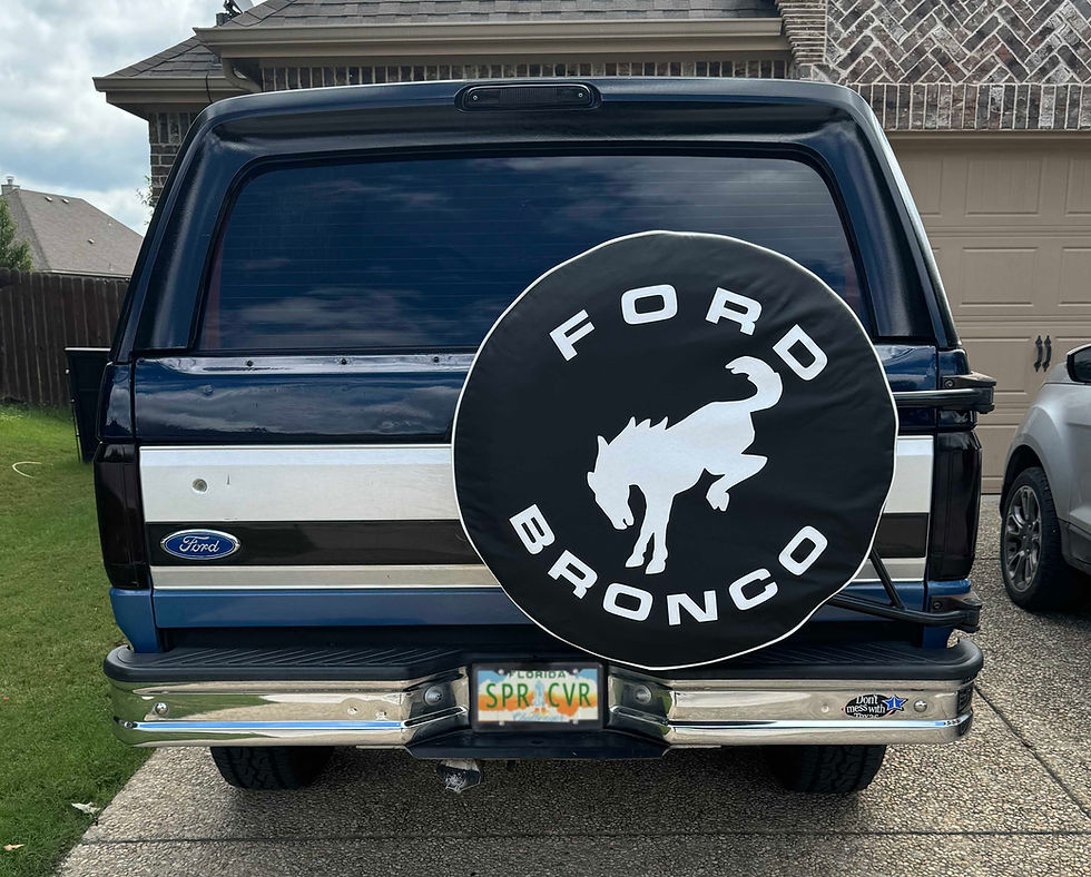 Thumbnail: Brawny Series Jet Black Spare Tire Cover – Fits Classic Ford Bronco Gen 1–5 (Bri