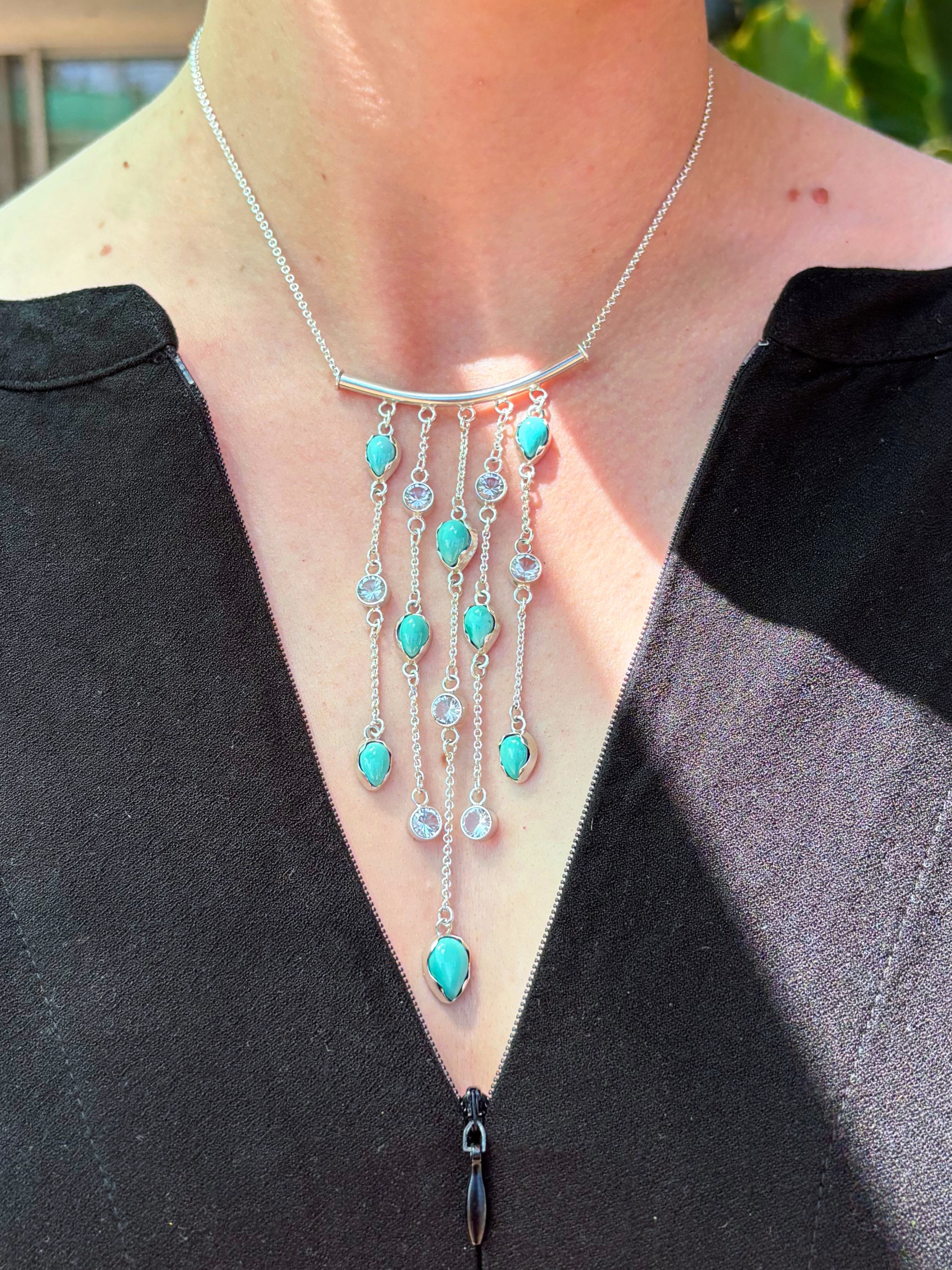 Fox Turquoise and Beryl Drop Set