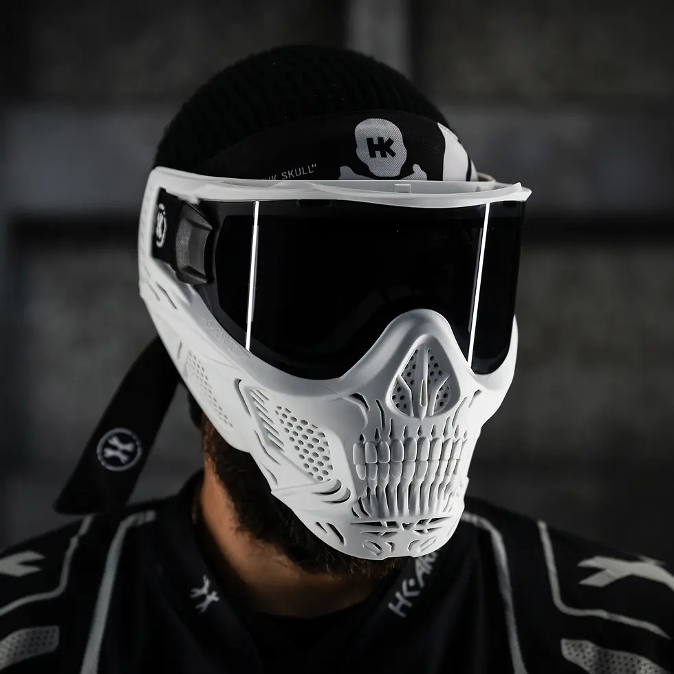 縮圖：HSTL SKULL GOGGLE "GHOST" - WHITE W/ SMOKE LENS