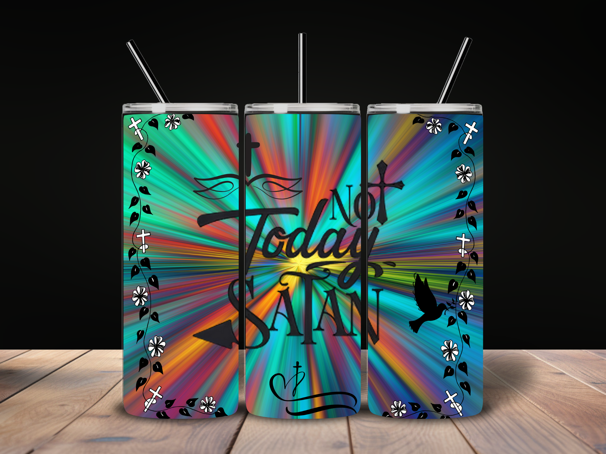 20oz Not today Satan Tumbler