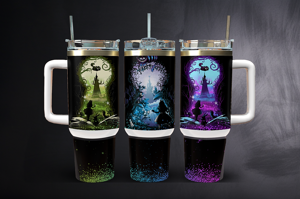 40oz Alice Through the looking Glass Tumbler