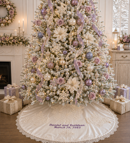 wedding dress christmas tree skirt Custom Heirloom 48