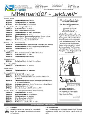 24. Sonntag im Jahreskreis