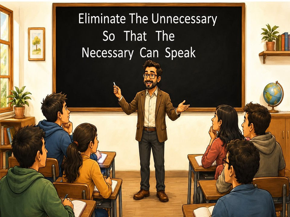 Eliminate The Unnecessary So That The Necessary Can Speak
