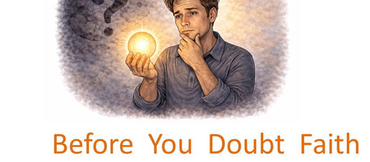 BEFORE YOU DOUBT FAITH -   DOUBT YOUR DOUBT