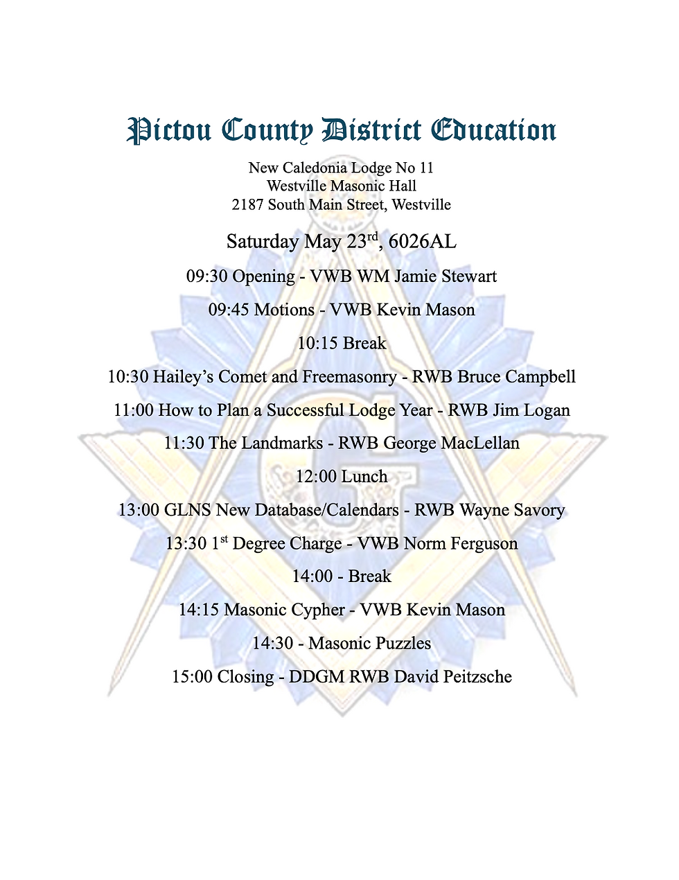 Pictou County District Education Day
