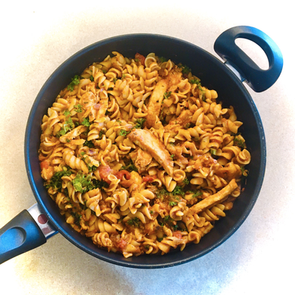 Kale and Tomato Rotini Pasta (with Chicken)