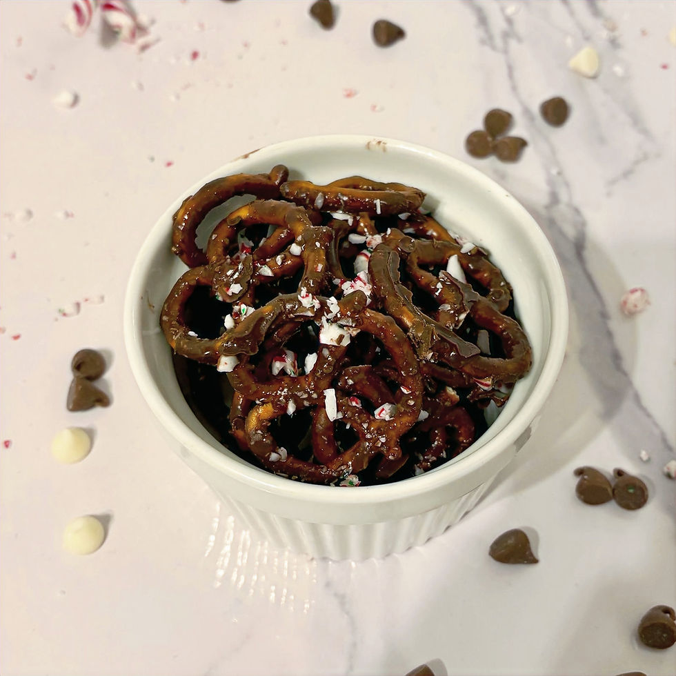 Chocolate Covered Peppermint Pretzels