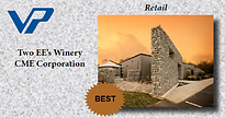 Two EE's Winery- Design-Build by CME Corporation, named Hall of Fame winner in 2014 and recognized as the "Best" in the retail category and was designed by Nathan Moore, AIA, of CME.