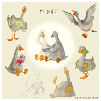 Mr Goose, character, poses, expression